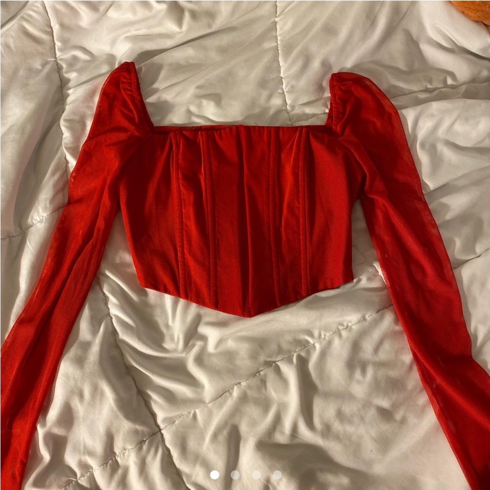 princess polly red corset top